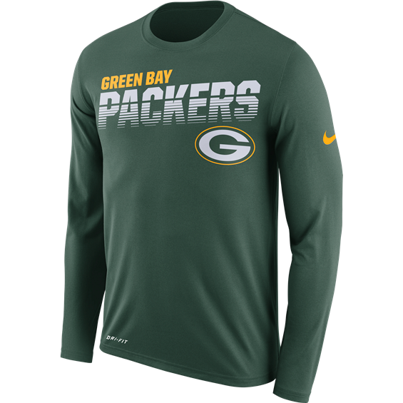 Green Bay Packers Nike Sideline Line of Scrimmage Long Sleeve T