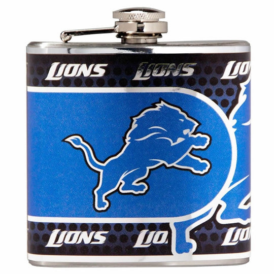 Lions NFL 6oz Metallic Wrap Flask - Fan Shop TODAY