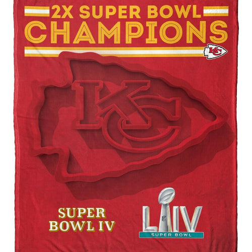 Kansas City Chiefs Super Bowl LIV Champions 50'' x 60'' Mesh Silk Touch Throw - Fan Shop TODAY