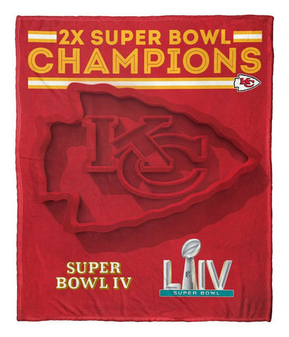 Kansas City Chiefs Super Bowl LIV Champions 50'' x 60'' Mesh Silk Touch Throw - Fan Shop TODAY