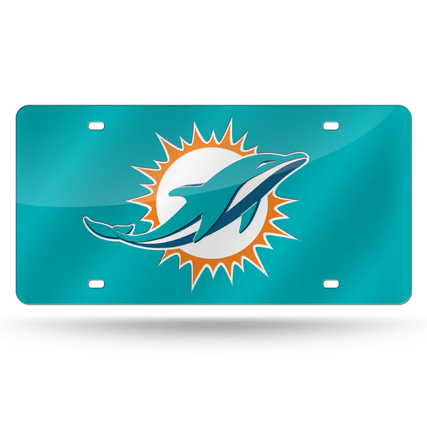 Miami Dolphins Mirror Laser Tag License Plate - Fan Shop TODAY