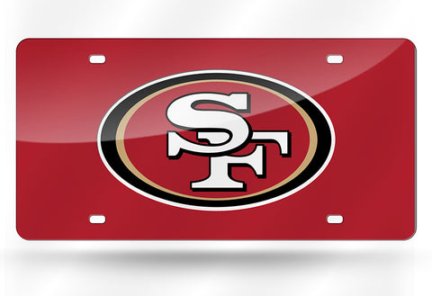 49ers NFL Mirror Laser Tag License Plate (RED) - Fan Shop TODAY