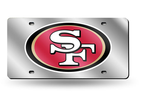 49ers NFL Mirror Laser Tag License Plate (Silver) - Fan Shop TODAY