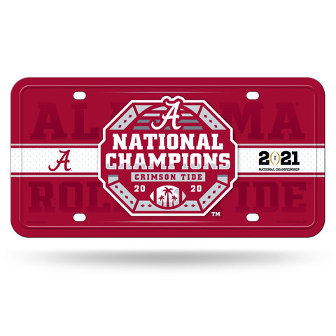 Alabama Crimson Tide 2020 National Champions Metal License Plate - Fan Shop TODAY