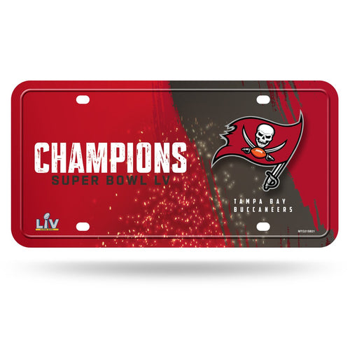 Tampa Bay Buccaneers Super Bowl LV Champions Metal License Plate - Fan Shop TODAY