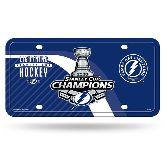 Tampa Bay Lightning 2020 Stanley Cup Champions Metal Tag License Plate - Fan Shop TODAY