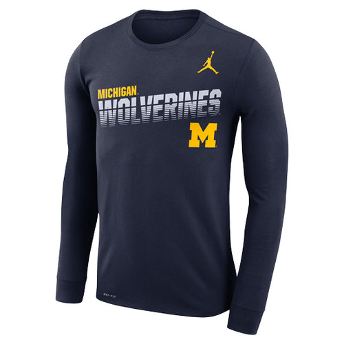 Michigan Wolverines Jordan Sideline Line Performance Long Sleeve T-Shirt - Fan Shop TODAY