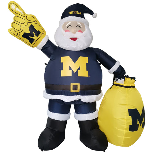 Michigan Wolverines 7' Inflatable Santa - Fan Shop TODAY