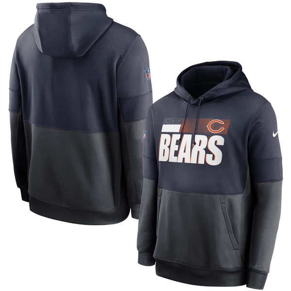 Chicago Bears Nike Sideline Repel Short Sleeve Pullover Hoodie - Gray