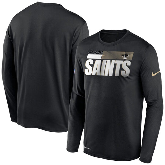 New Orleans Saints Nike Sideline Impact Performance Long Sleeve T-Shirt - Fan Shop TODAY