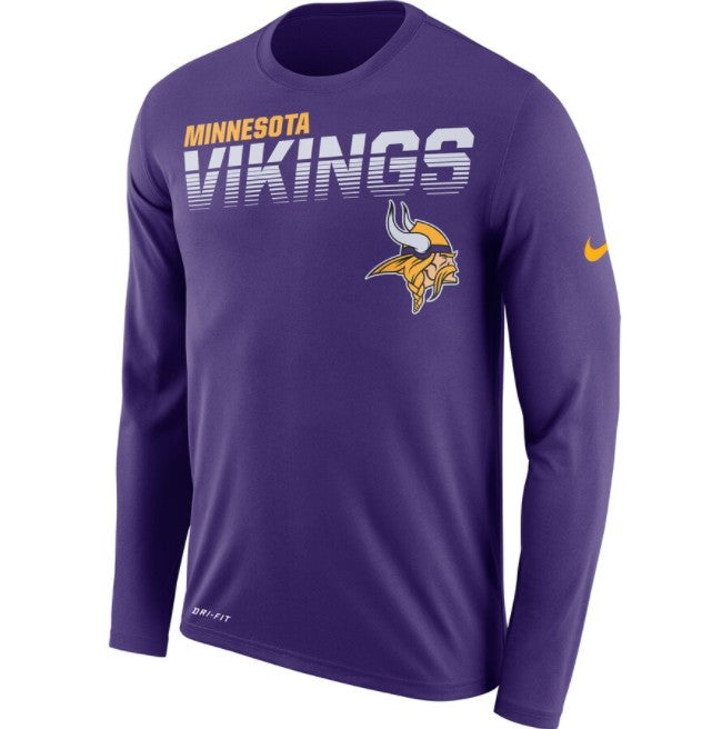 Minnesota Vikings Nike Lockup Essential T-Shirt - Purple