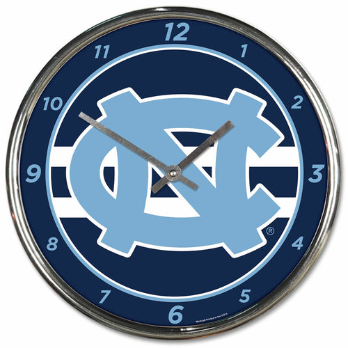 UNC Tar Heels NCAA Chrome Wall Clock 12.75" - Fan Shop TODAY