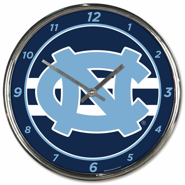 UNC Tar Heels NCAA Chrome Wall Clock 12.75" - Fan Shop TODAY