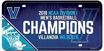 Villanova Wildcats 2018 NCAA Men's Basketball National Champions Metal License Plate - Fan Shop TODAY
