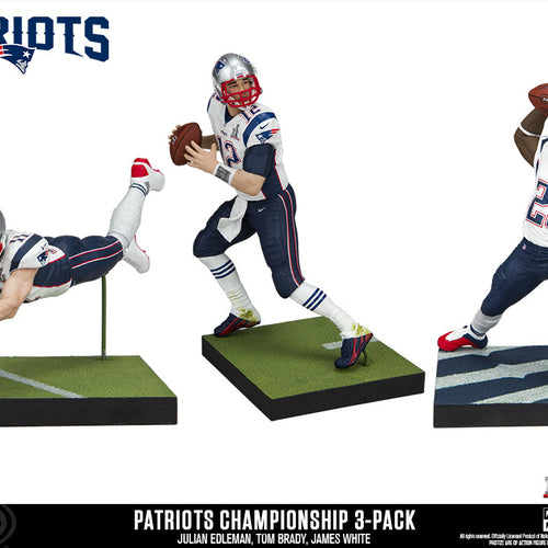 Patriots Super Bowl LI Champions Tom Brady, Edelman & White (Action Figure 3-Pack) McFarlane - Fan Shop TODAY