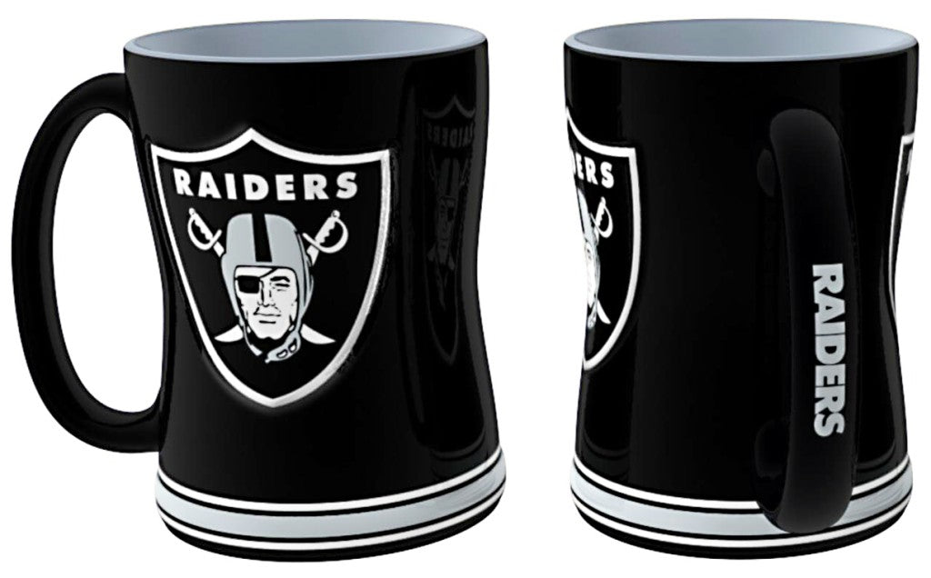 Logo Brands Las Vegas Raiders 14 oz. Relief Mug