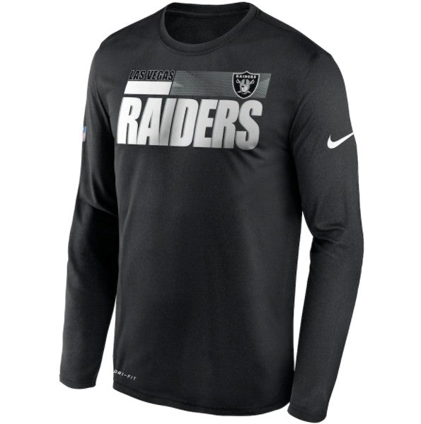 Lids Las Vegas Raiders Nike Women's Prime Split Long Sleeve T-Shirt - Black