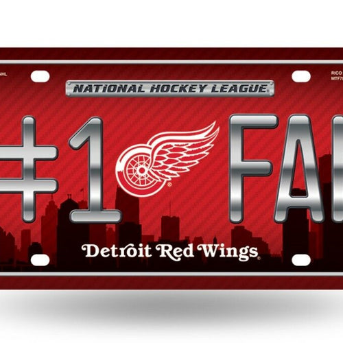 Detroit Red Wings NHL Metal License Plate #1 FAN - Fan Shop TODAY