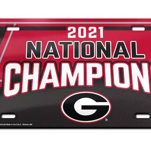 Georgia Bulldogs 2021 National Champions Acrylic Mirror License Plate - Fan Shop TODAY