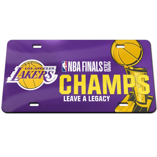 Los Angeles Lakers 2020 NBA Champions Laser Cut License Plate - Fan Shop TODAY