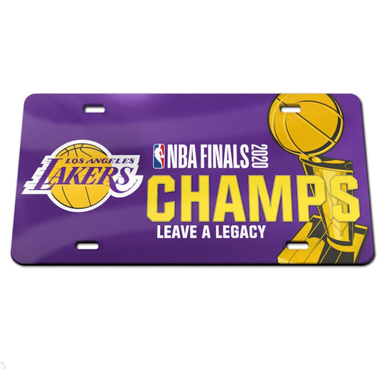 Los Angeles Lakers 2020 NBA Champions Laser Cut License Plate - Fan Shop TODAY