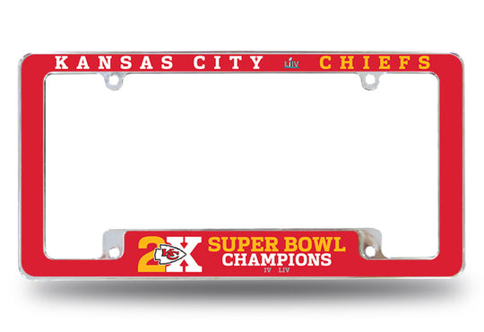 Kansas City Chiefs 2X Super Bowl LIV Champions License Plate Frame - Fan Shop TODAY