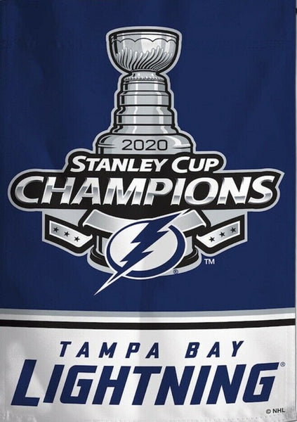 Tampa Bay Lightning 2020 Stanley Cup Champions Vertical Flag 28" X 40" - Fan Shop TODAY