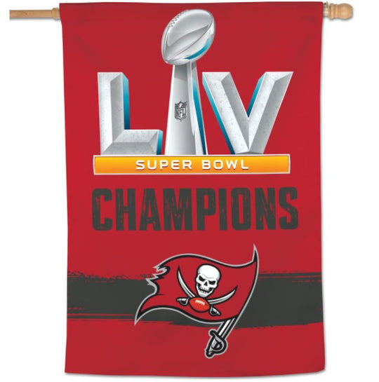 Tampa Bay Buccaneers Super Bowl LV Champions 28'' x 40'' Vertical Banner Flag - Fan Shop TODAY