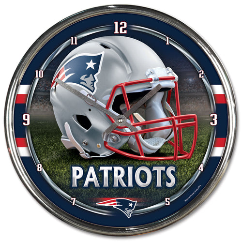 Patriots NFL Chrome Wall Clock - Fan Shop TODAY