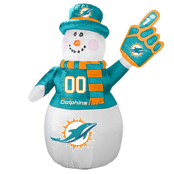 Miami Dolphins NFL Inflatable Snowman 7' - Fan Shop TODAY