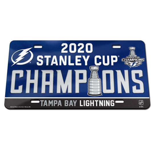 Tampa Bay Lightning 2020 Stanley Cup Champions Laser Cut License Plate - Fan Shop TODAY
