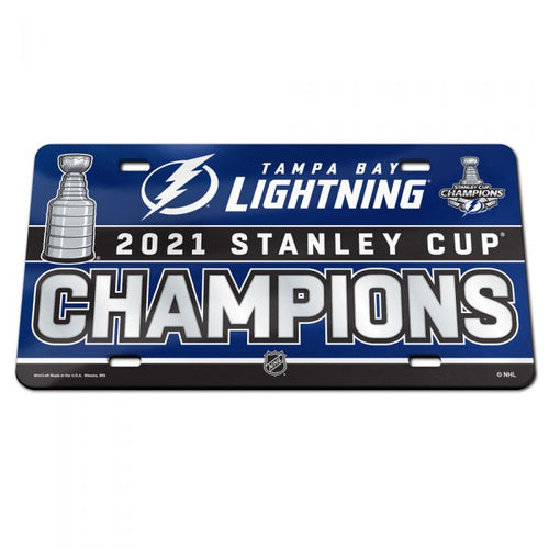 Tampa Bay Lightning 2021 Stanley Cup Champions Acrylic Mirror License Plate - Fan Shop TODAY
