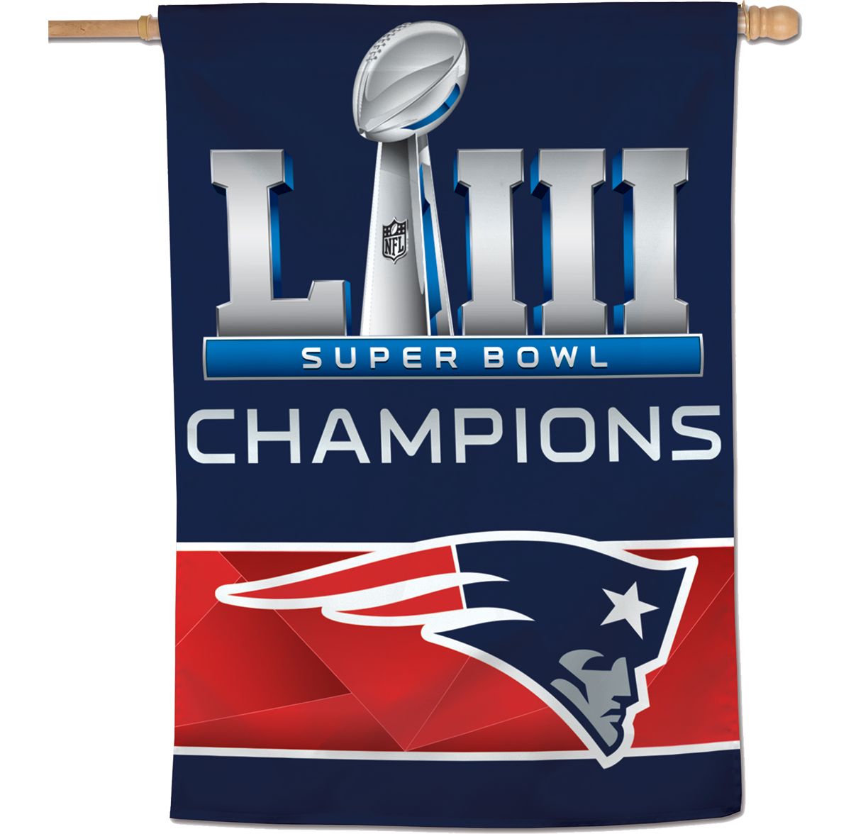 NFL New England Patriots Super Bowl LIII Champion House Banner 