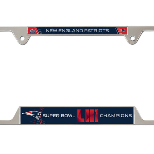 New England Patriots Super Bowl LIII Champions License Plate Frame - Fan Shop TODAY