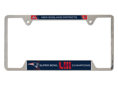 New England Patriots Super Bowl LIII Champions License Plate Frame - Fan Shop TODAY