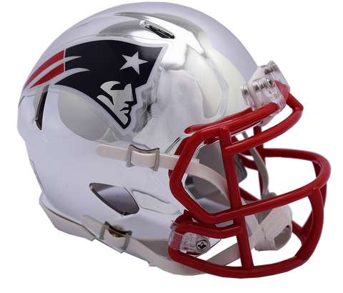 New England Patriots Riddell Mini-Speed Chrome Alternate Helmet - Fan Shop TODAY