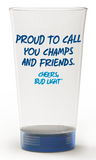 New England Patriots Bud Light Touchdown Glass 5X Champions - Blinking LED 24oz. - Fan Shop TODAY