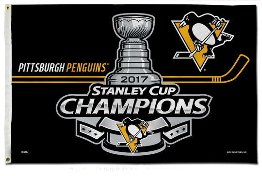 Penguins NHL 2017 Stanley Cup Champions - 3' x 5' Banner Flag - Fan Shop TODAY