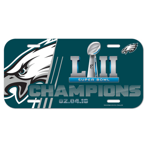Philadelphia Eagles Super Bowl LII Champions License Plate - Fan Shop TODAY
