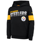 Pittsburgh Steelers Nike Sideline Team Logo Performance Pullover Hoodie - Fan Shop TODAY