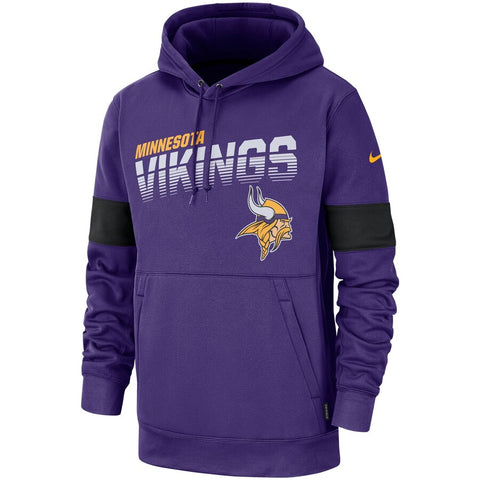Minnesota Vikings Nike Sideline Team Logo Performance Pullover Hoodie M / Purple by Fan Shop Today
