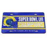 Los Angeles Rams Super Bowl LVI Champions Mirror Laser Acrylic License Plates - Fan Shop TODAY