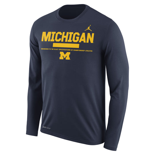 Michigan Wolverines Nike Sideline Legend Staff Performance Long Sleeve T-Shirt - Fan Shop TODAY