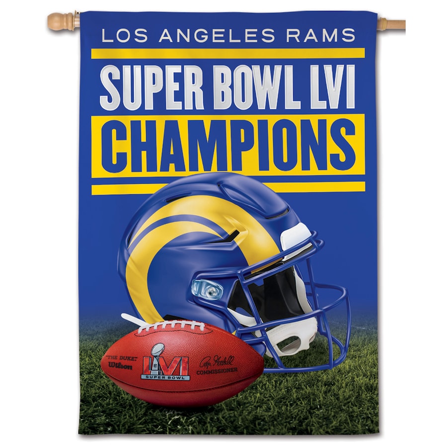 Los Angeles Rams Super Bowl LVI Champions Car Flag