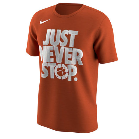 Clemson Tigers Nike Basketball Tournament March Madness Just Never Stop T-Shirt - Fan Shop TODAY
