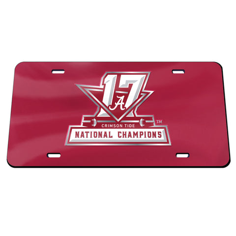 Alabama College Football 2017 National Champions Mirror License Plate - Fan Shop TODAY