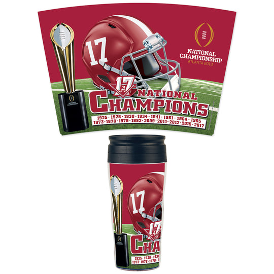 Alabama Crimson Tide College Football 2017 National Champions 16oz. Contour Travel Mug - Fan Shop TODAY