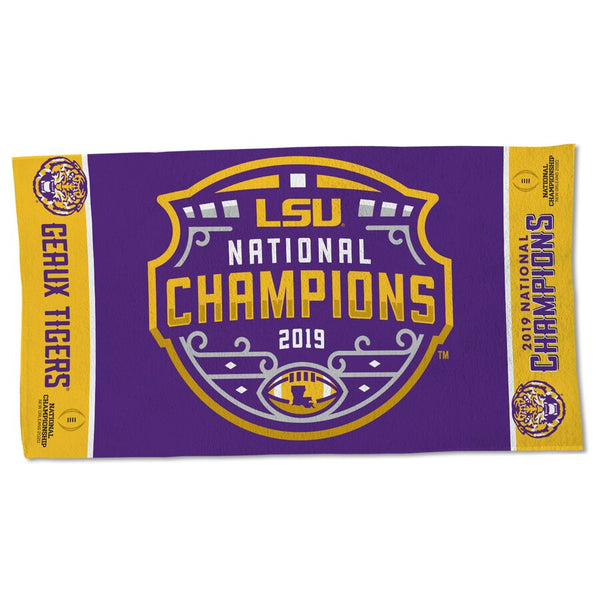 LSU Tigers 2019 National Champions Locker Room Towel - Fan Shop TODAY