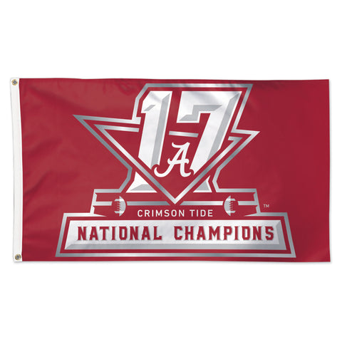 Alabama Crimson Tide College Football 2017 National Champions 3×5 Banner Flag - Fan Shop TODAY
