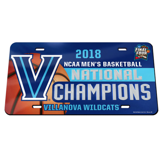 Villanova Wildcats 2018 NCAA Men's Basketball National Champions License Plate - Fan Shop TODAY